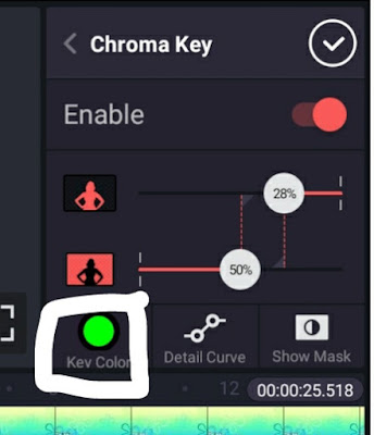 menu untuk mengganti warna yang ingin dihilangkan