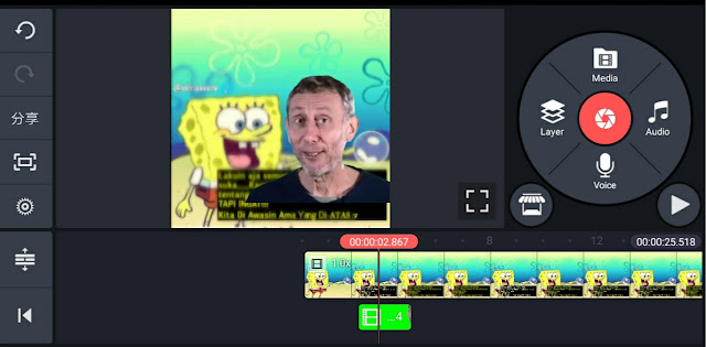 berhasil menghilangkan warna latar greenscreen