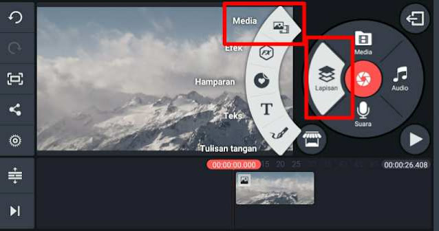 Cara Membuat Video Didalam Teks di Kinemaster