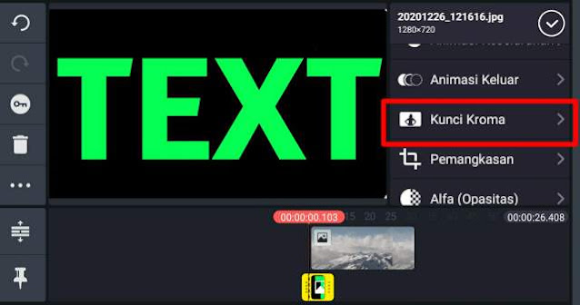 Cara Membuat Video Didalam Teks di Kinemaster