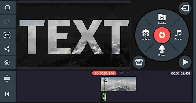 Cara Membuat Video Didalam Teks di Kinemaster