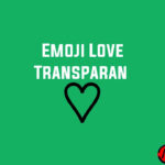 Simbol Emoji Love Transparan Kosong