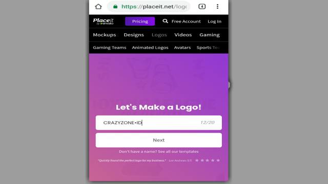 cara membuat logo gaming di placeit