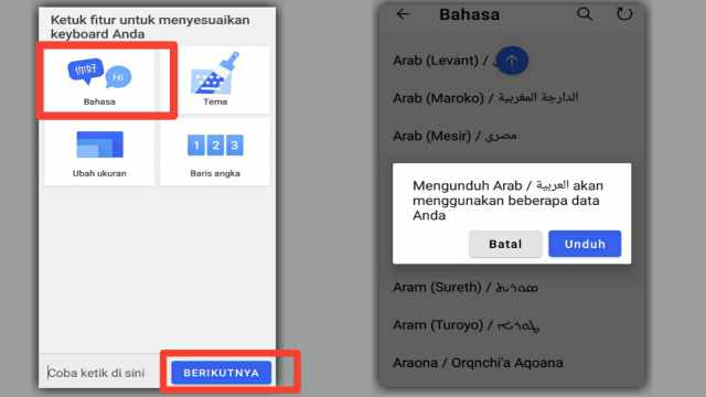 Cara Setting Keyboard Menjadi Bahasa Arab