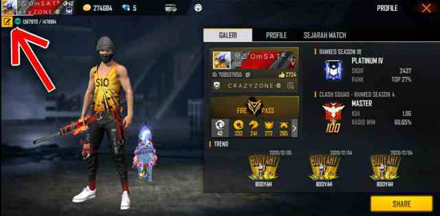 Cara Mengganti Nama Nickname FF