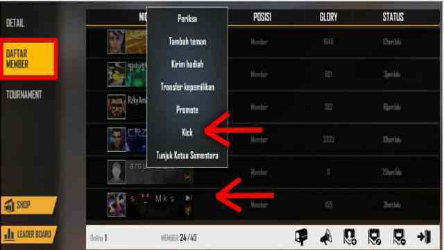 Cara Mengeluarkan/Kick Teman Guild