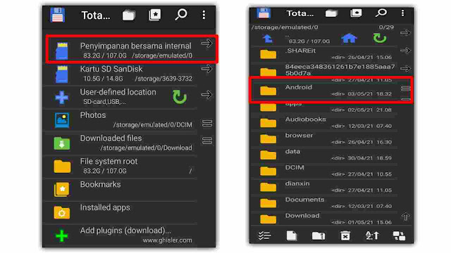 cara akses data obb android 11