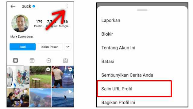 Cara Salin Link Akun IG Milik Orang Lain Cara Salin Link Akun IG Milik Orang Lain