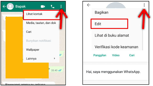 Cara Mengganti Nama Kontak WA