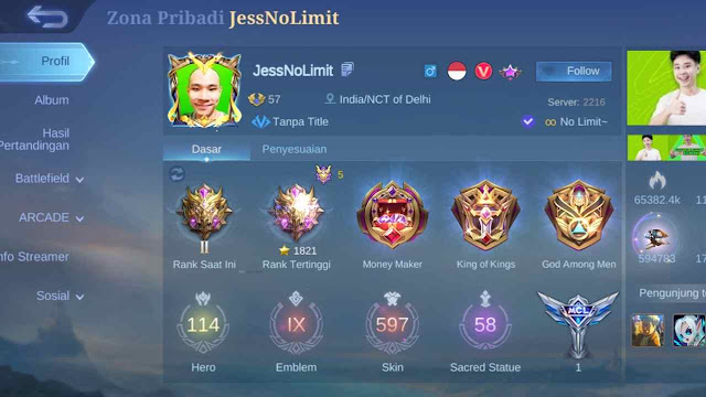 ID ML Jess No Limit