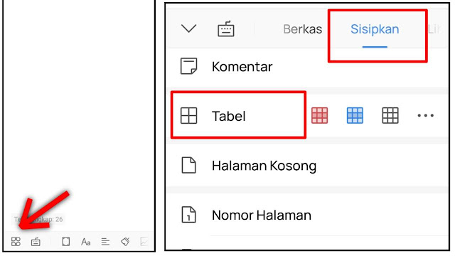 Cara Membuat Tabel di WPS Office