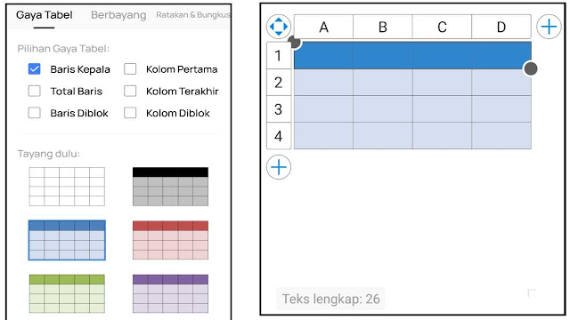 Cara Membuat Tabel di WPS Office