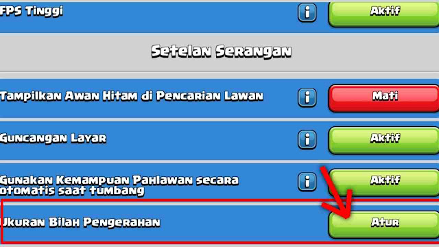 Cara Mengubah Tampilan Pasukan COC 2 Baris
