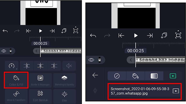 cara ganti foto atau video di alight motion