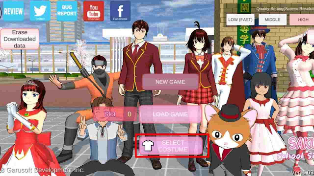 cara ganti baju sakura school simulator