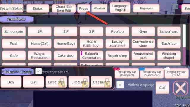 cara membuat rumah sakura school simulator