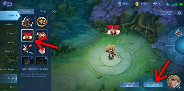 Cara Memasang Emote ML