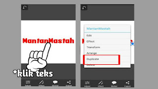 cara membuat teks 2 warna lewat hp di picsay pro