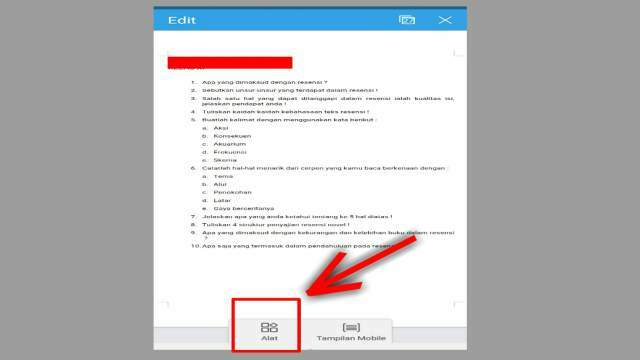cara menghitung kata, karakter, dan kalimat dokumen lewat hp menggunakan wps office