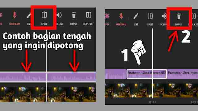 cara memotong musik atau lagu di inshot