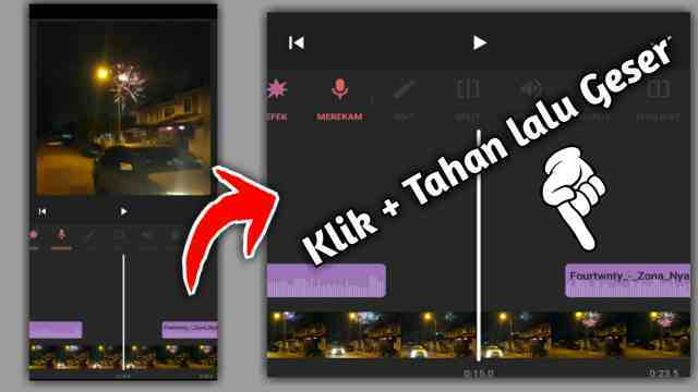 cara memotong musik atau lagu di inshot