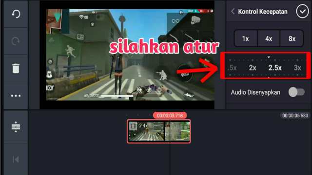 cara mengatur kecepatan video di kineMaster