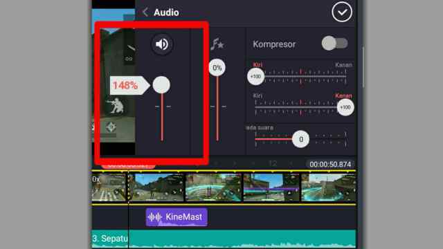 Cara Memperbesar dan Memperkecil Suara di KineMaster