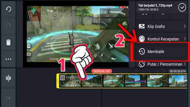 cara membuat video reverse di kinemaster