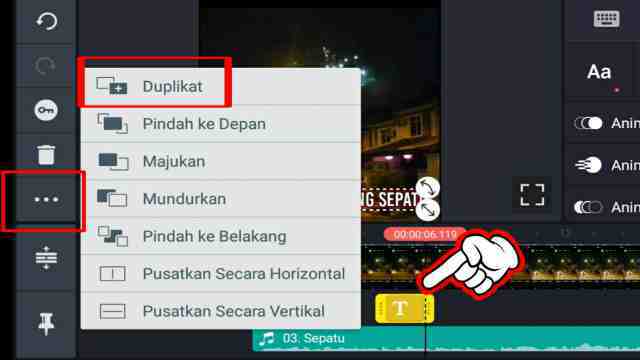 cara membuat video lirik lagu di kinemaster