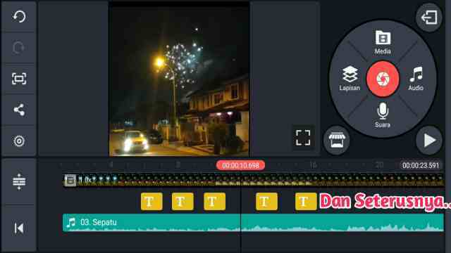 cara membuat video lirik lagu di kinemaster
