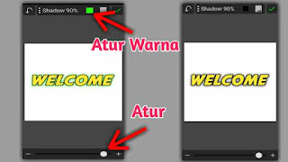 cara membuat bayangan pada teks di picsay pro