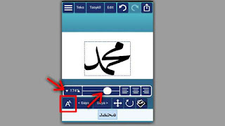 cara membuat kaligrafi arab di hp