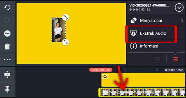 cara memisahkan audio dan video di kinemaster