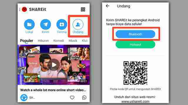 cara kirim shareit lewat bluetooth