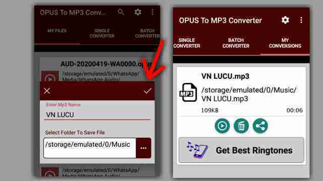 Cara Menyimpan VN WA Jadi MP3