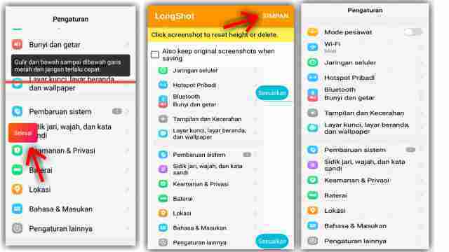 Cara screenshot panjang di hp vivo