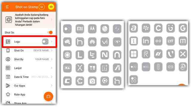 Cara menampilkan shot on di hp android Cara menabahkan shot on di hp android