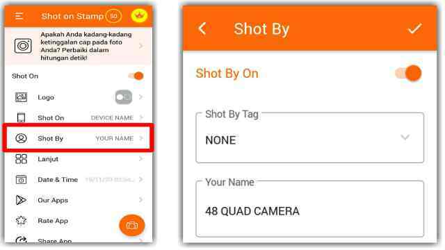 Cara menampilkan shot on kamera di hp Cara menampilkan shot on kamera di hp