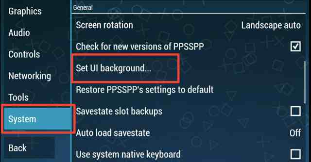 Cara ganti background ppspp