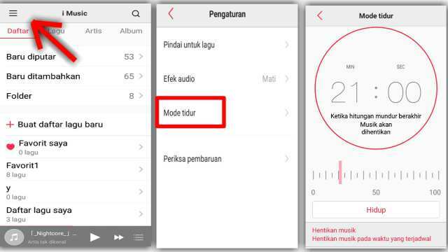 Cara Mematikan Musik Secara Otomatis