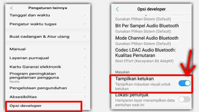 Cara Menampilkan Sentuhan atau Kursor di HP