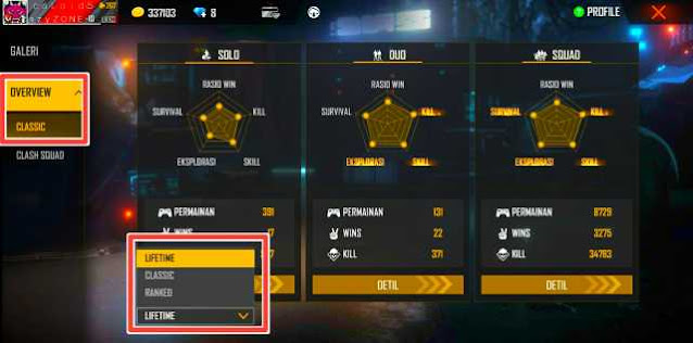 Cara Cek Rasio KD FF