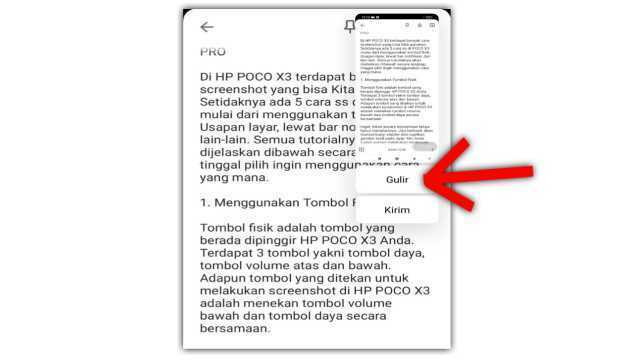 Cara screenshot panjang di poco x3 Cara screenshot panjang di poco x3
