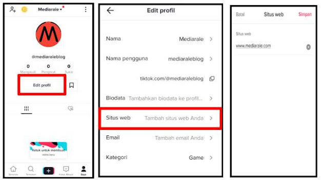 Cara Menambahkan Link di Bio TikTok