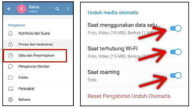 Cara Mematikan Unduh Otomatis di Telegram