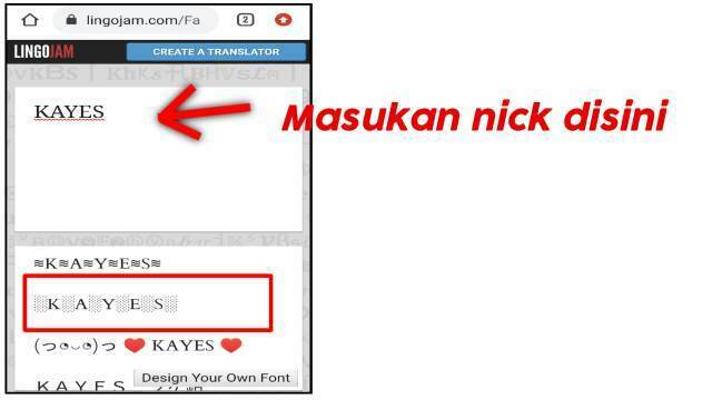 Nickname ff garis-garis