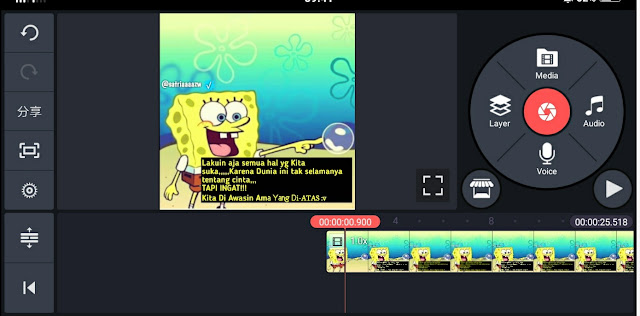 masukkan video yang ingin di beri musik