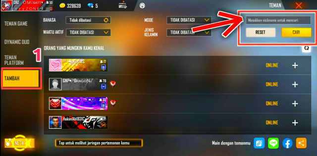 Cara Menambahkan Teman di FF Cara Menambahkan Teman di FF
