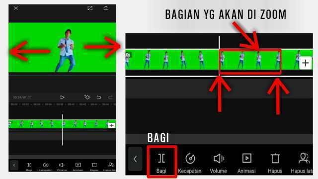 Cara Zoom Video di CapCut