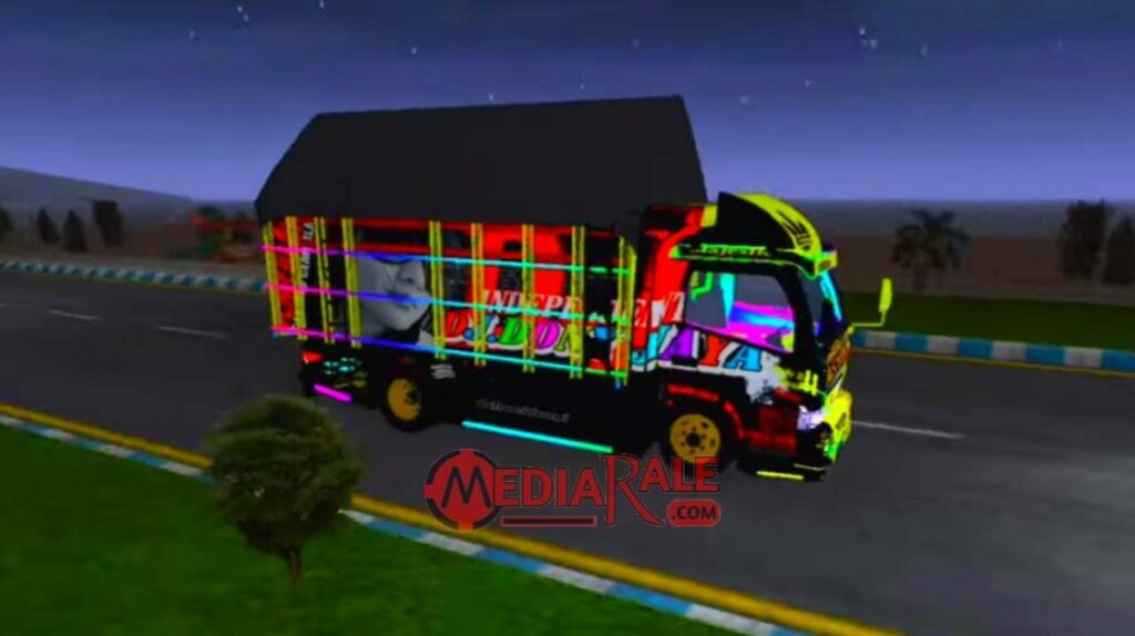 Mod BUSSID Truck Canter Full Strobo